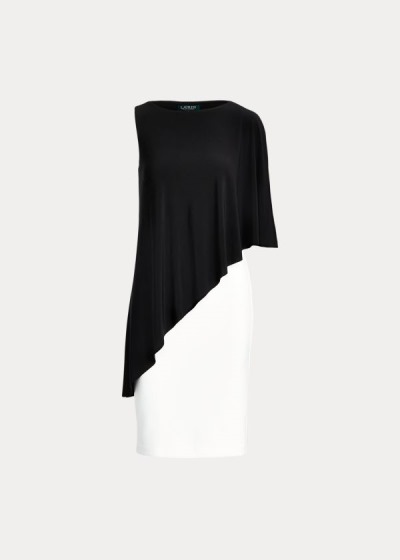 Vestido Ralph Lauren Asymmetrical Cape Mulher 63802-KQDB